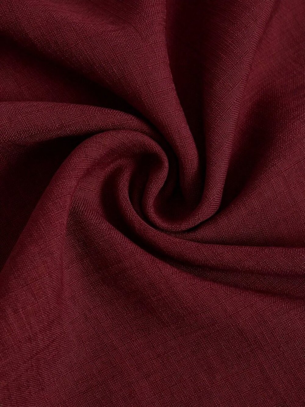 Burgundy Casual Women's Slimming Draped Wide Leg Pants - Picture 6 of 6